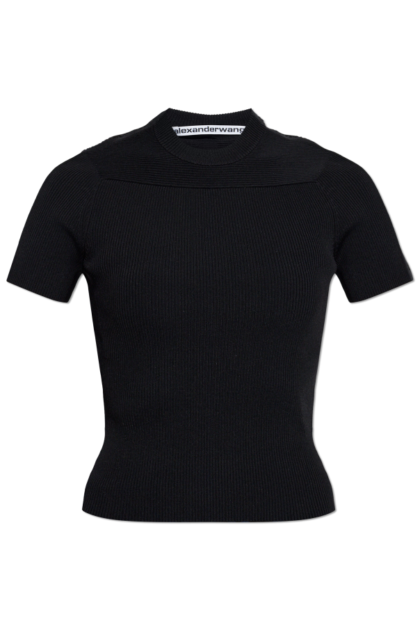 Black Ribbed fitted top Alexander Wang - Vitkac PG